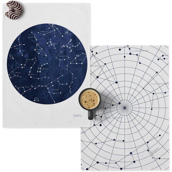Set van 2 theedoeken Cosmos | Blanc