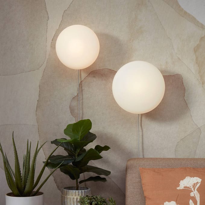 IT´S ABOUT ROMI IT'S ABOUT ROMI wandlamp Sapporo, Ø 34 cm, glas, E27