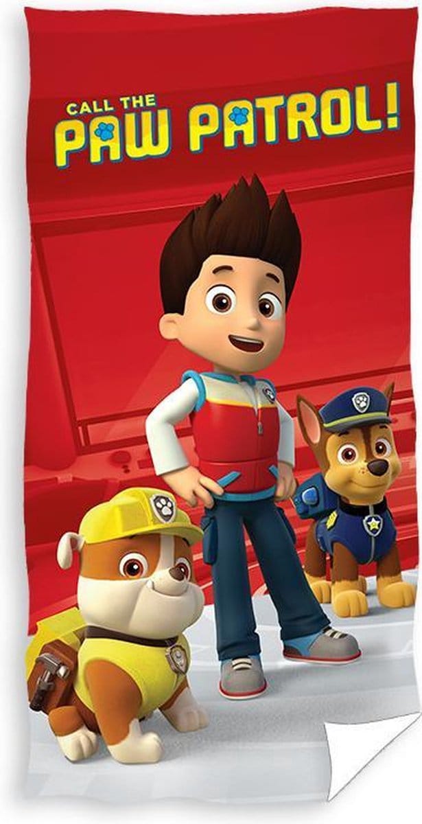 Paw Patrol Ryder Strandlaken - 70x140 cm - Rood
