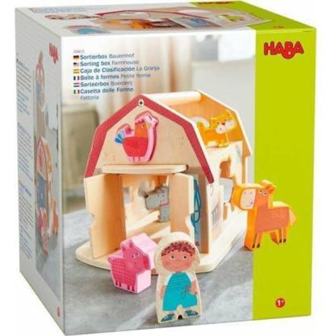 HABA houten Sorteerbox Boerderij - 7-delig