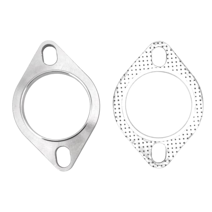2 STUKS 2 Bout 2.5in Uitlaatflens Verbindingskit RVS Universeel voor Uitlaat Downpipe white