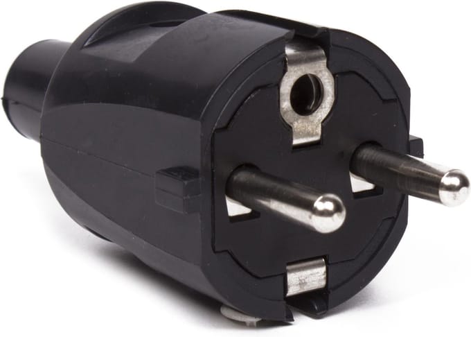 Benson Stekker - PVC - Randaarde - Zwart - Compact - Veilig - Betrouwbaar