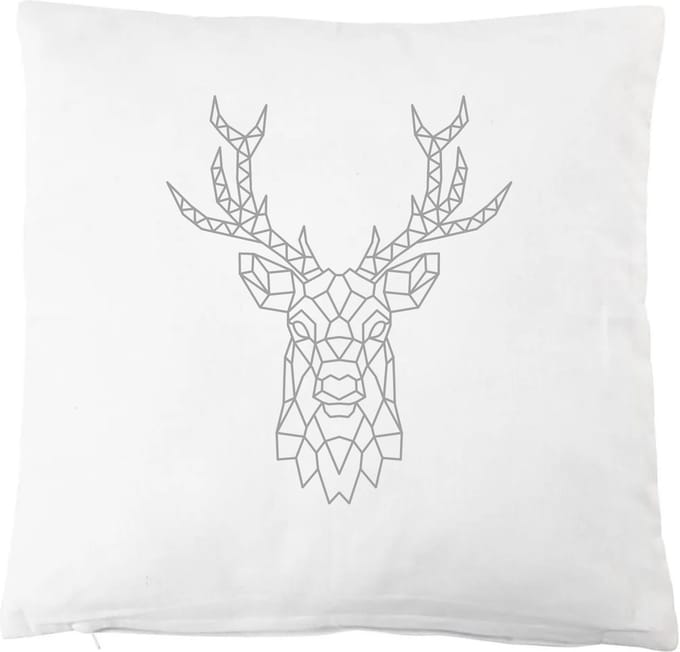 Rendier Kerstmis Kussenhoes - Zilver kleurig - 45x45 cm - Specialties By Eizook