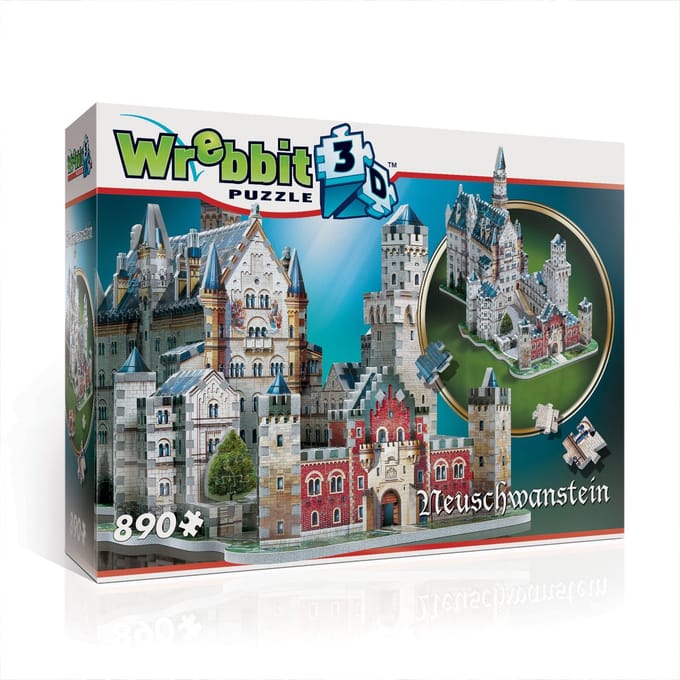 Neuschwanstein kasteel - 3D puzzel - 890 Stukjes