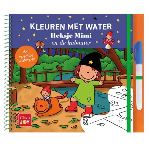 Kleuren met water. Heksje Mimi en de kabouter