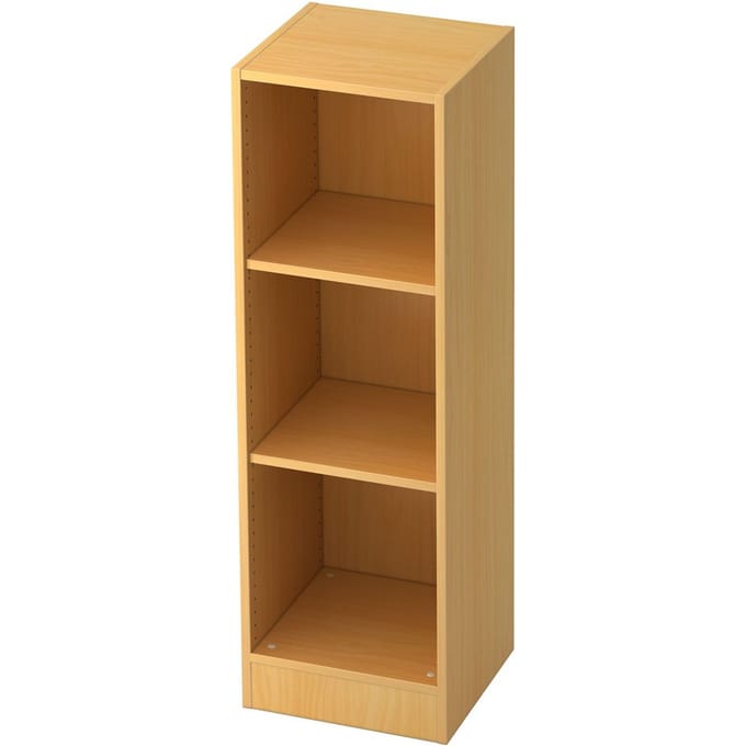 ULM boekenkast, 3 OH, spaanplaat, B 406 x D 400 x H 1270 mm, beukendecor