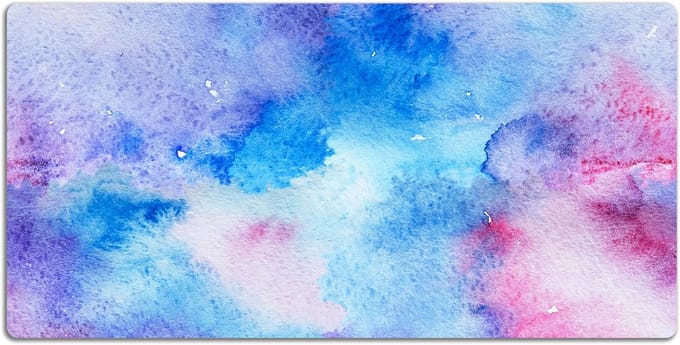 Tulup Bureau Onderlegger - Abstracte Wolken Computer Mat - 90 x 45 cm - Blauw Bureau Pad - Bureau Pad - Bureau Accessoires - Onderlegger Bureau