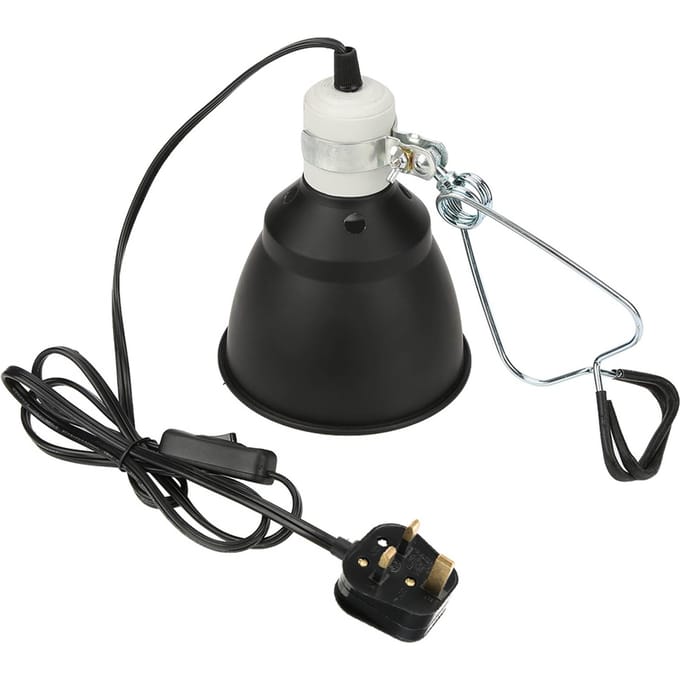 Lampe Chauffante Reptile Tortue UVA/UVB Support de Lampe pour Éleveuse de Poussins Basking black