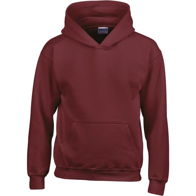 Gildan Heavy Blend™ Classic Fit Youth Hooded Sweatshirt GI18500B - Maroon - 7/8 years (M)