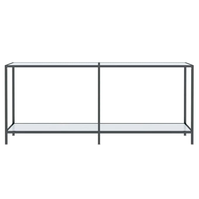 vidaXL - Wandtafel - 180x35x75,5 - cm - gehard - glas - wit