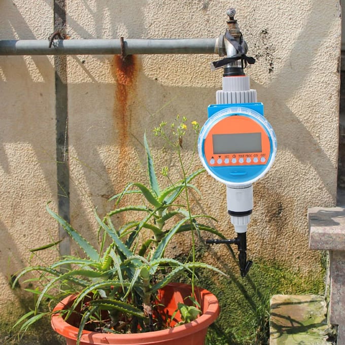 G1-1/4 DN32 Intelligente Irrigatiecontroller Automatische Bewateringstimer voor Kas Plant Bloem blue