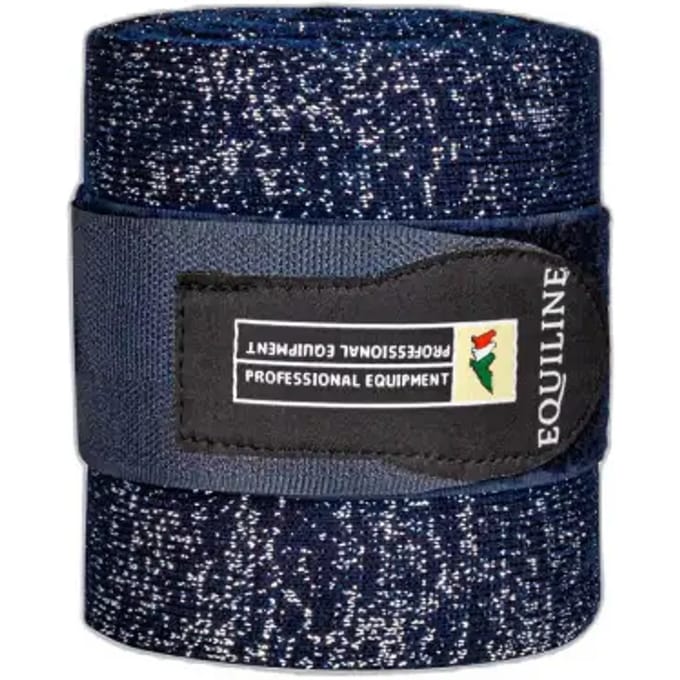 Equiline Glitter Bandages set van 2 - maat One size - glitter blue