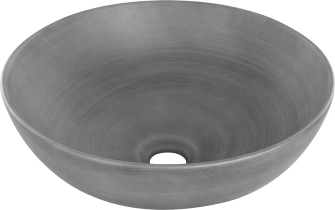 Differnz Slim waskom - Ã˜ 40 cm - keramiek - betonlook - donker grijs