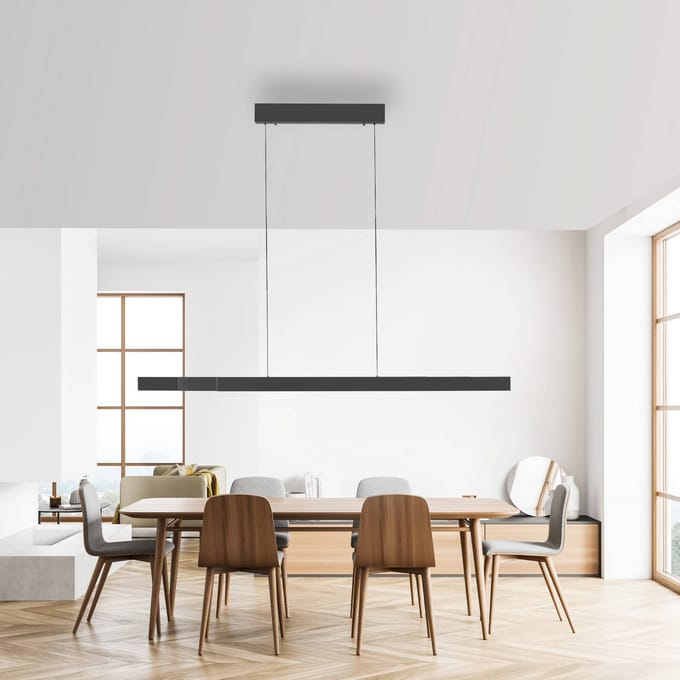 Paul Neuhaus LED hanglamp Adriana Square, grijs, up/down