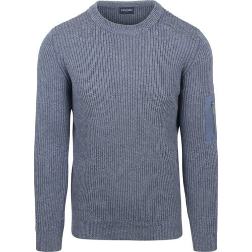 Suitable Mou Trui Melange Blauw - Maat XXL - Heren - Pullover - Sweater