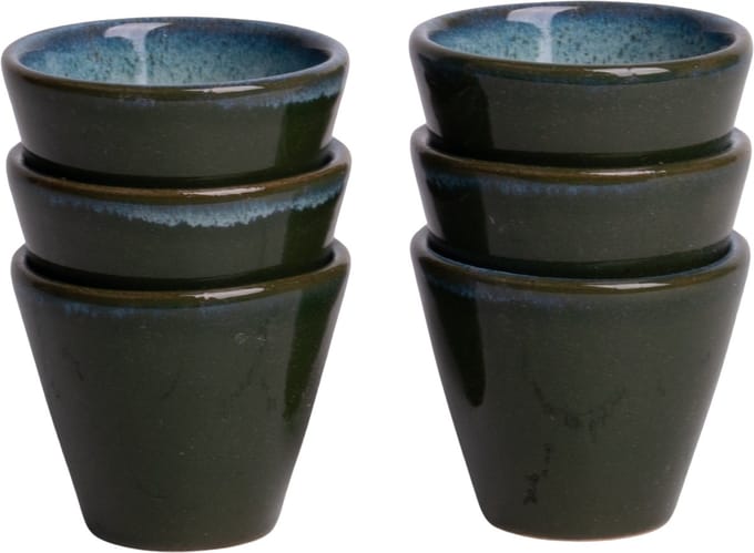Espressomok - Evora - groen - set van 6 - Portugees stoneware