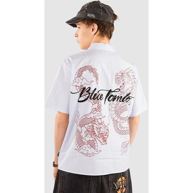 Blue Tomato Boxy Graphics Shirt blauw