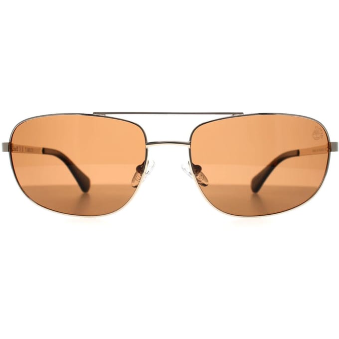 Timberland Zonnebril Met Bruine Gepolariseerde Lenzen En Gouden Accenten