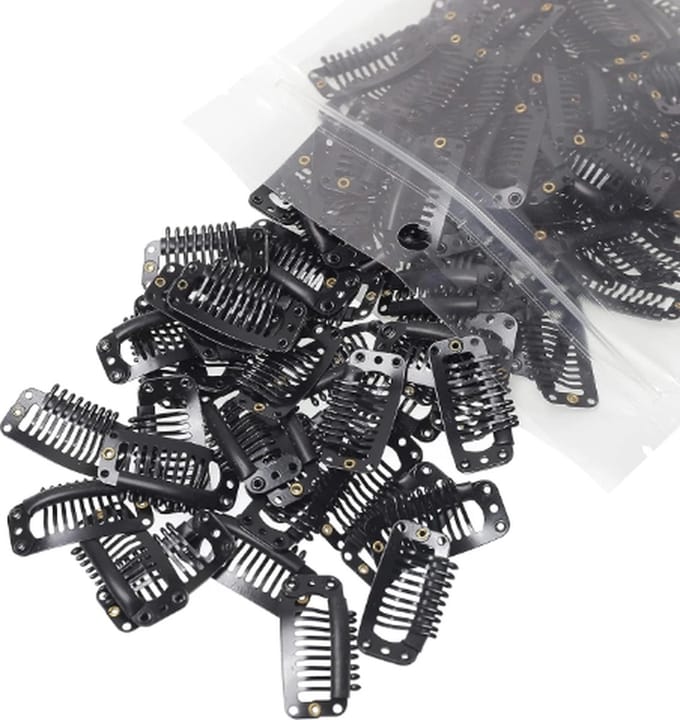 Ulanax® | Extension Clips - Clipjes voor Haar - Extensions - Zwart - 20 stuks |