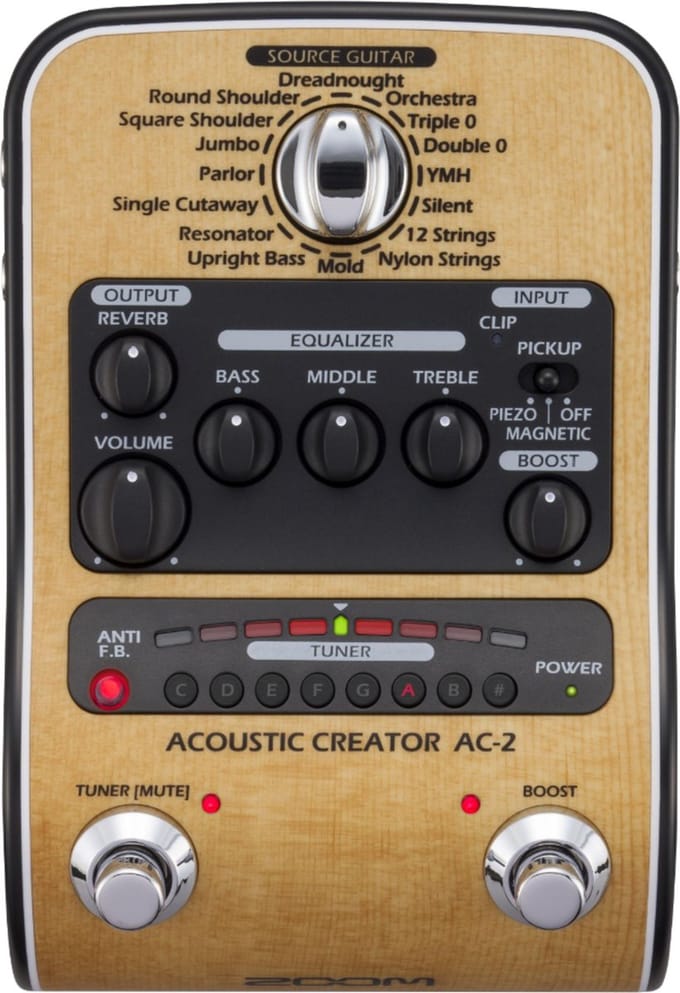 Zoom AC-2 Acoustic Creator - Effect-unit voor akoestische gitaar