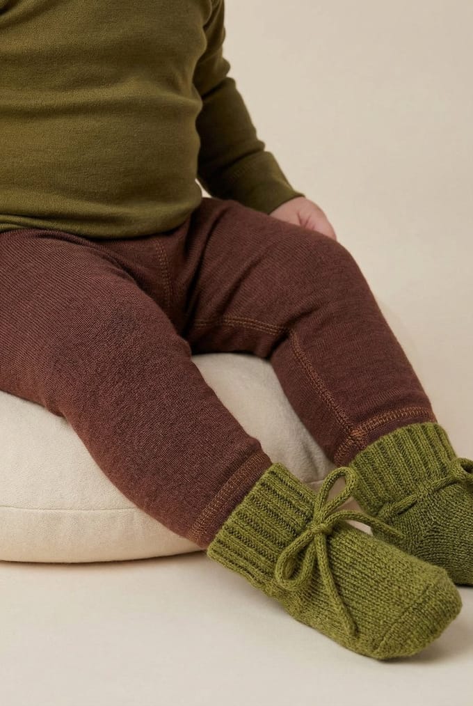 Wollen Baby- kinderbroek - Merinowol - Cinnamon 104