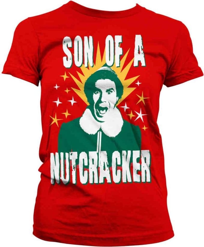 Elf Dames Tshirt -S- Son Of A Nutcracker Rood