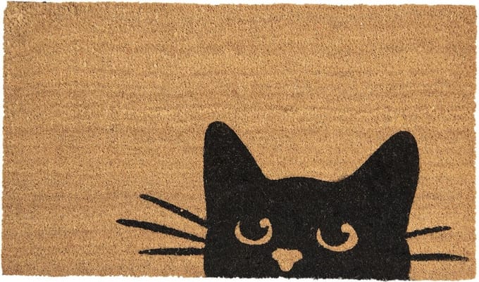 Clayre & Eef Deurmat 75x45 cm Bruin Kokos Kat