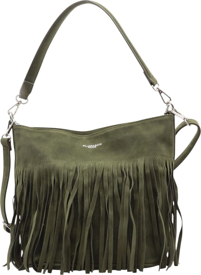 Flora&Co - Handtas - Suede look - kaki