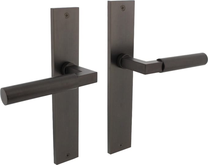 Intersteel Deurkruk Bau-Stil op schild 245x45 mm blind antracietgrijs