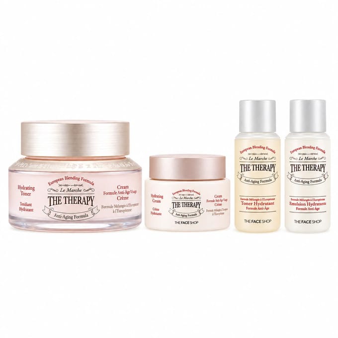 THE FACE SHOP The Therapy Royal Made Olie Menging Crème Set Cream Set white