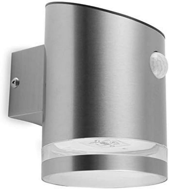 Draadloze Buitenwandlamp op Zonne-energie met Bewegingssensor - Zilver