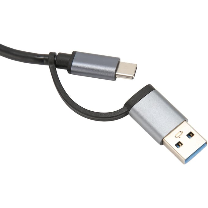4-in-1 USB 3.0 Hub 5 Gbps USB C naar USB 3.0 Hub USB Splitter USB Hub Extender USB 3.0 Dongle voor gray