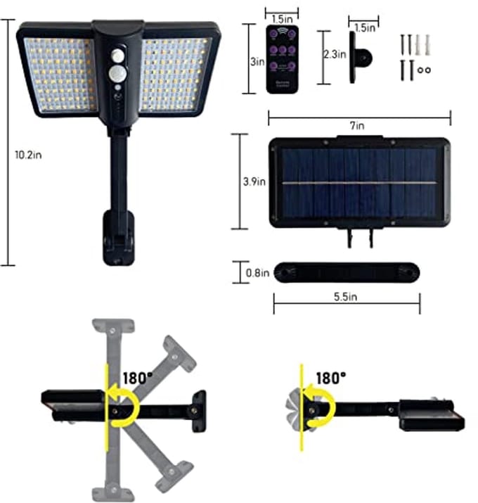 2-pack Draadloze Waterdichte Solar Lamp met Bewegingssensor voor Buiten