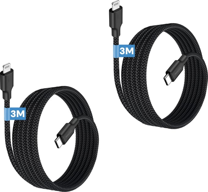 Kabel geschikt voor iPhone - Usb C naar Lightning - 3m Lang