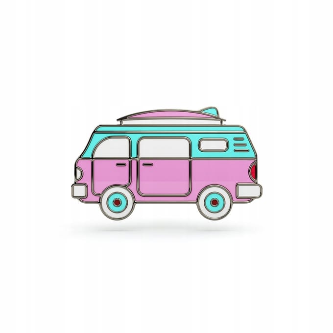 PINETS Roze Camper Pin - Reizen & Vakantie Collectie
