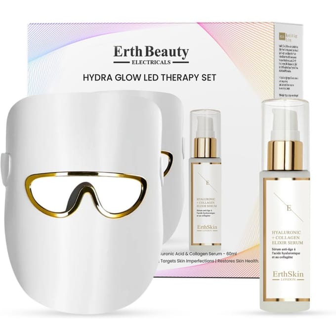 HYDRA GLOW LED THERAPIE SET (LED LICHTTHERAPIE MASKER wit met HA Serum)