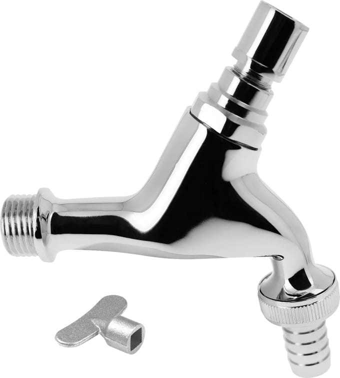 Bonfix Tapkraan 1/2” x 3/4 beluchter + sleutel + slangwartel