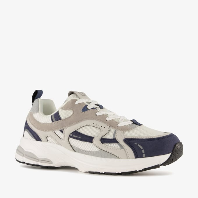 Blue Box heren sneakers blauw grijs - Maat 45 - Uitneembare zool