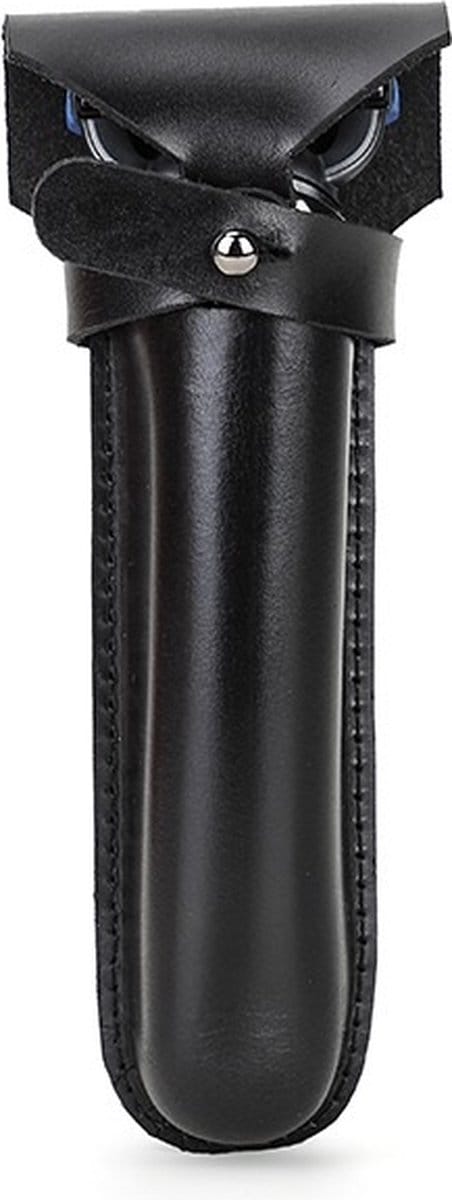 BUGOLINI Novacula – Leren Scheermes Houder - Retro Scheermes Houder - Echt Leder – Zwart