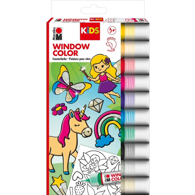 KiDS Window Color "Glitterfee", 10 x 25 ml