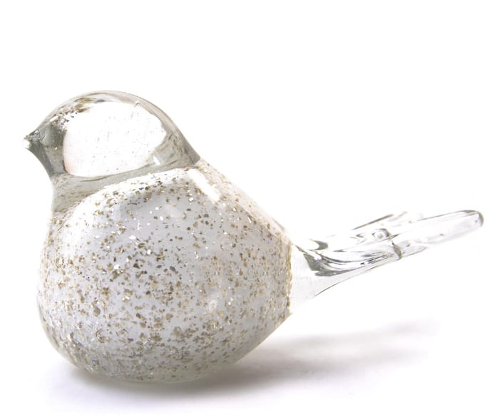 Loranto - Urn - Mini Urn Vogel - Wit met Zilver - Urn voor thuis