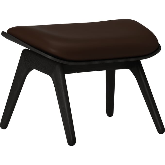 UMAGE The Reader Ottoman - eiken zwart - Leder Hope brown