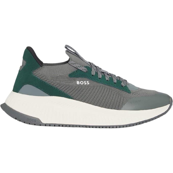 Boss Heren TTNM EVO Suède Sneakers (Groen)