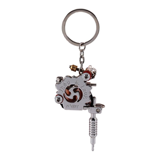 Draagbare Mini Tattoo Machine Tattoo Supply Guns sleutelhanger als hanger ornament gray