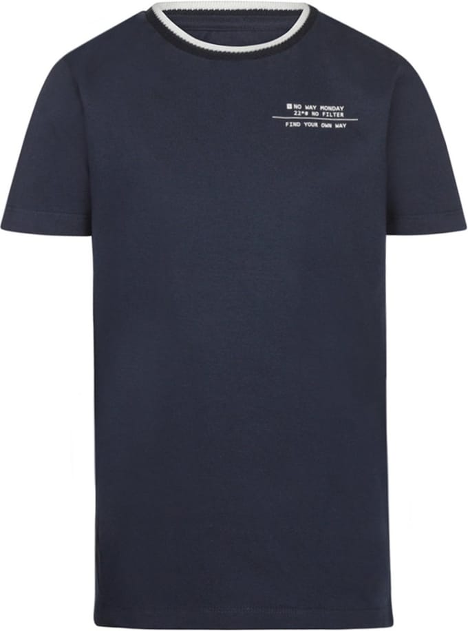 No Way Monday-Boys T-Shirt ss-Navy - Maat 134