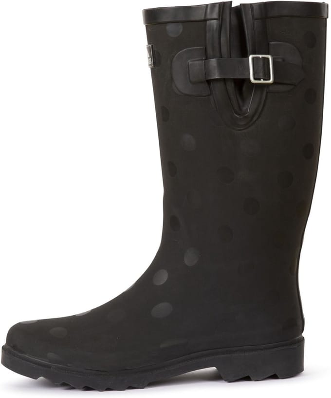 Trespass damesrubberlaarzen Elena - Female Welly Black Polka Dot