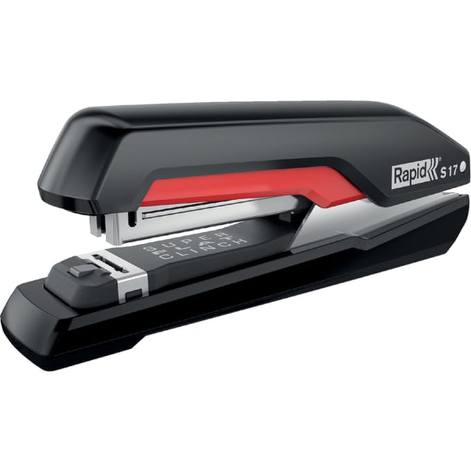 Rapid Supreme S17 SuperFlatClinch Bureaunietmachine - Zwart/Rood