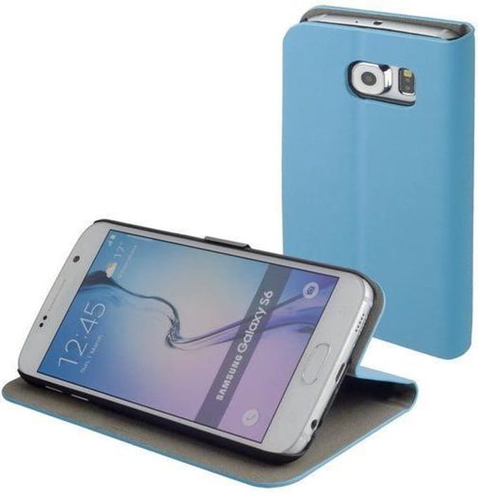 Blauw slim bookcase voor de Samsung Galaxy S6 hoes
