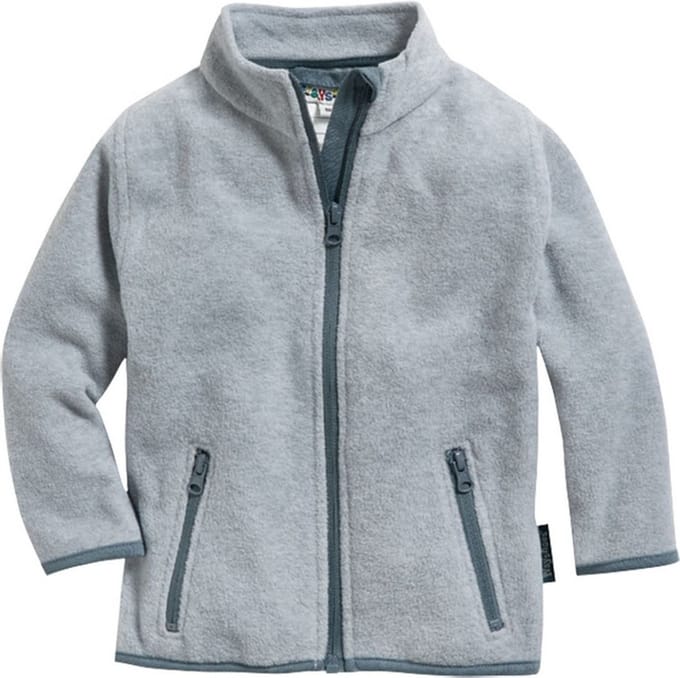Playshoes fleece jasje uni grijs