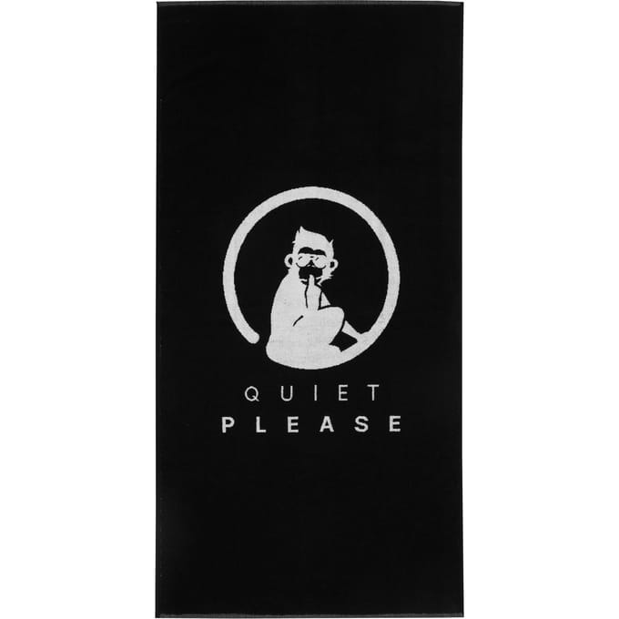 Quiet Please Performance 70x140cm Handdoek-Zwart